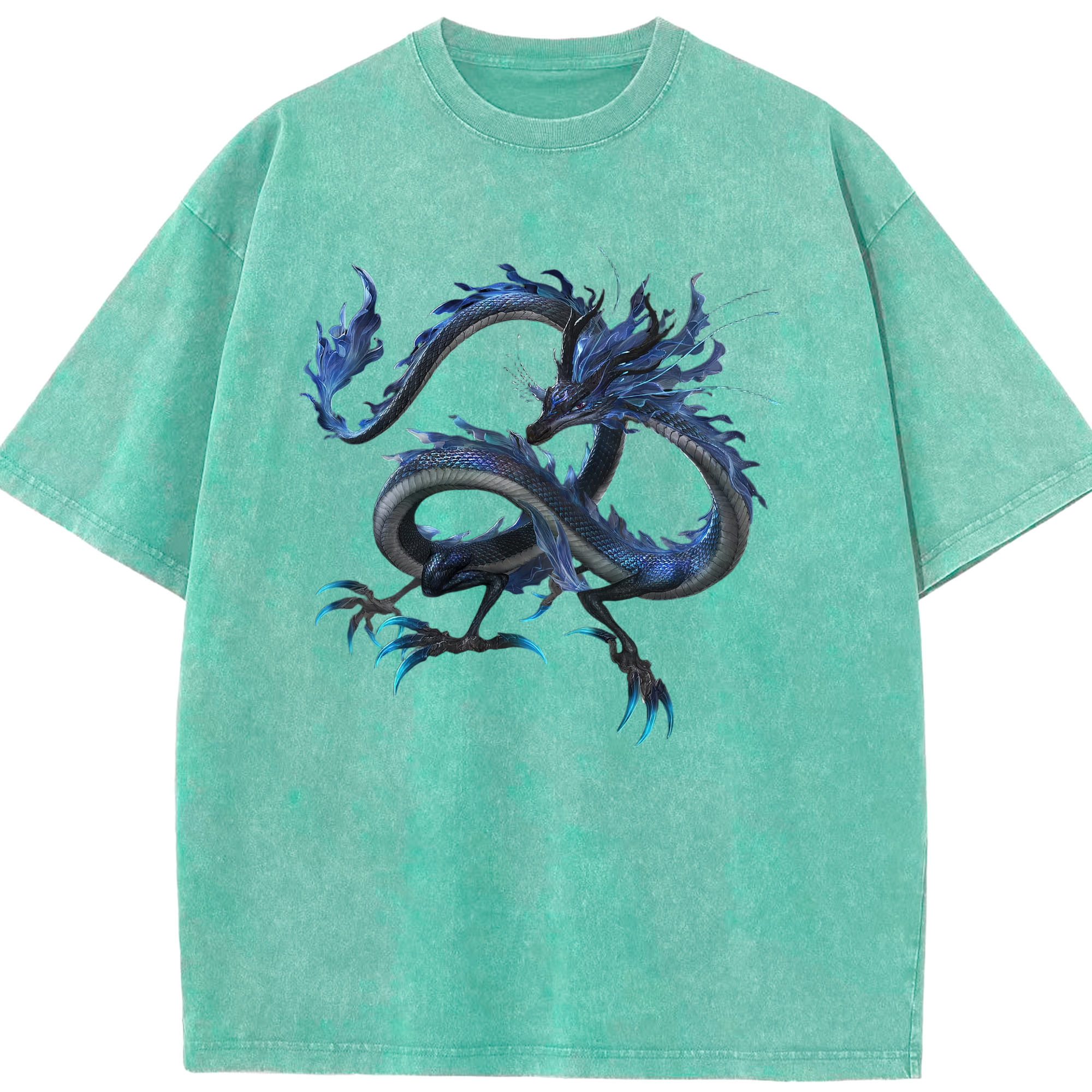 （画像用） Ne Zha 2 ナタ 魔童の大暴れ 綿100% ヴィンテージ風 半袖Tシャツ（フロントプリント）